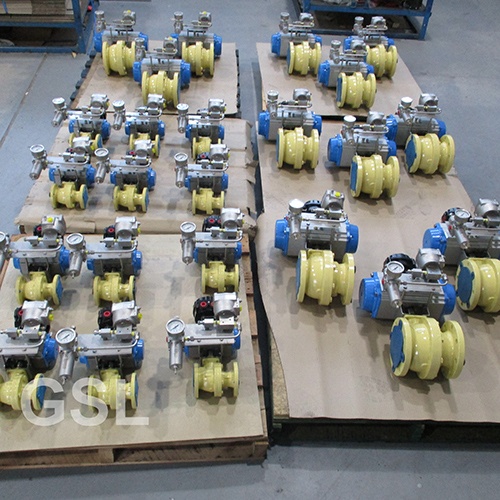 AGA approved APV Ball valves c/w pneumatic fast acting compact heavy