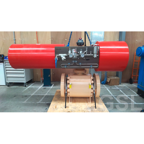 Sferova 10″ 900LB Ball valve c/w Bettis “g” series SR pneumatic
